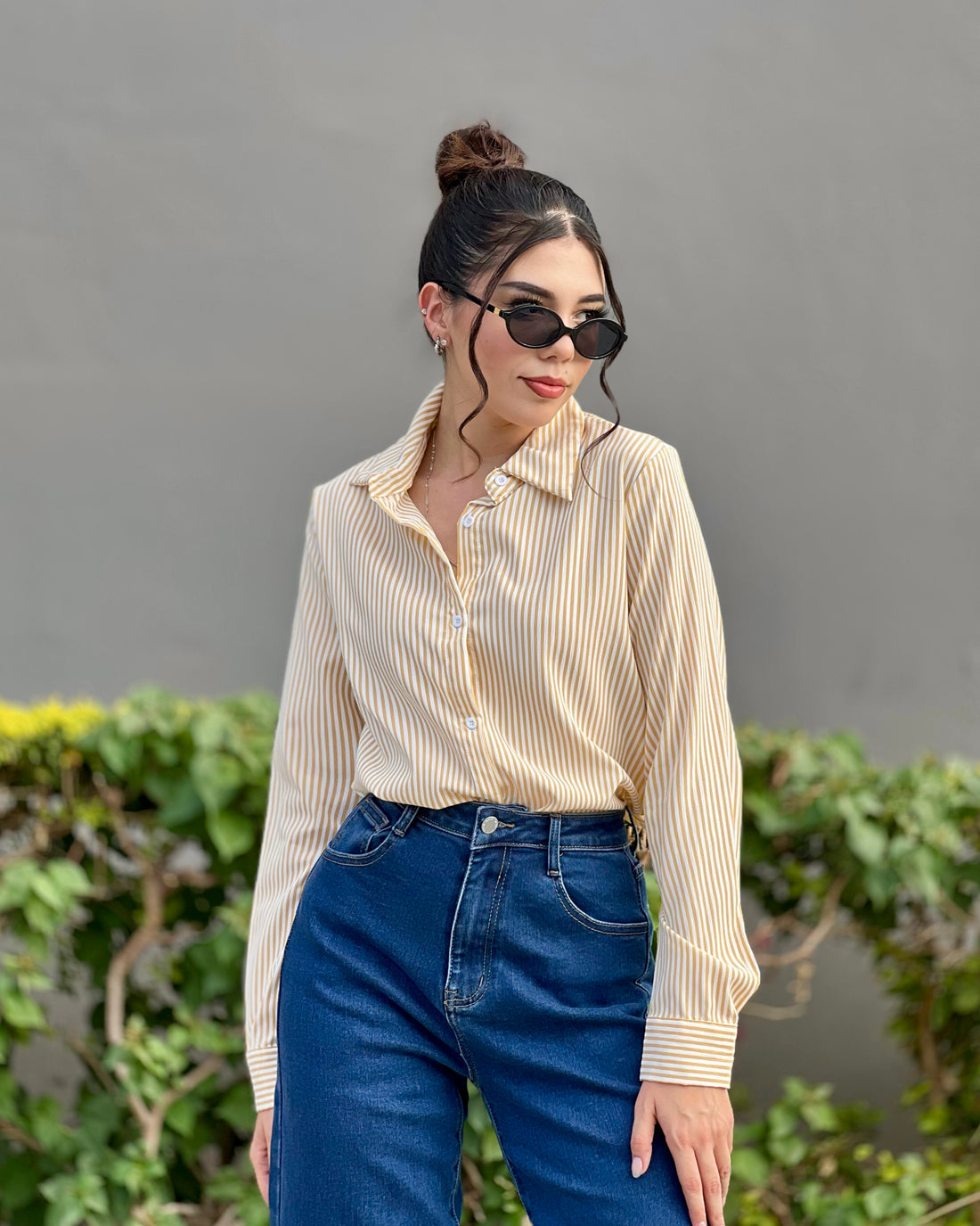 Camisa Rayada Amarilla